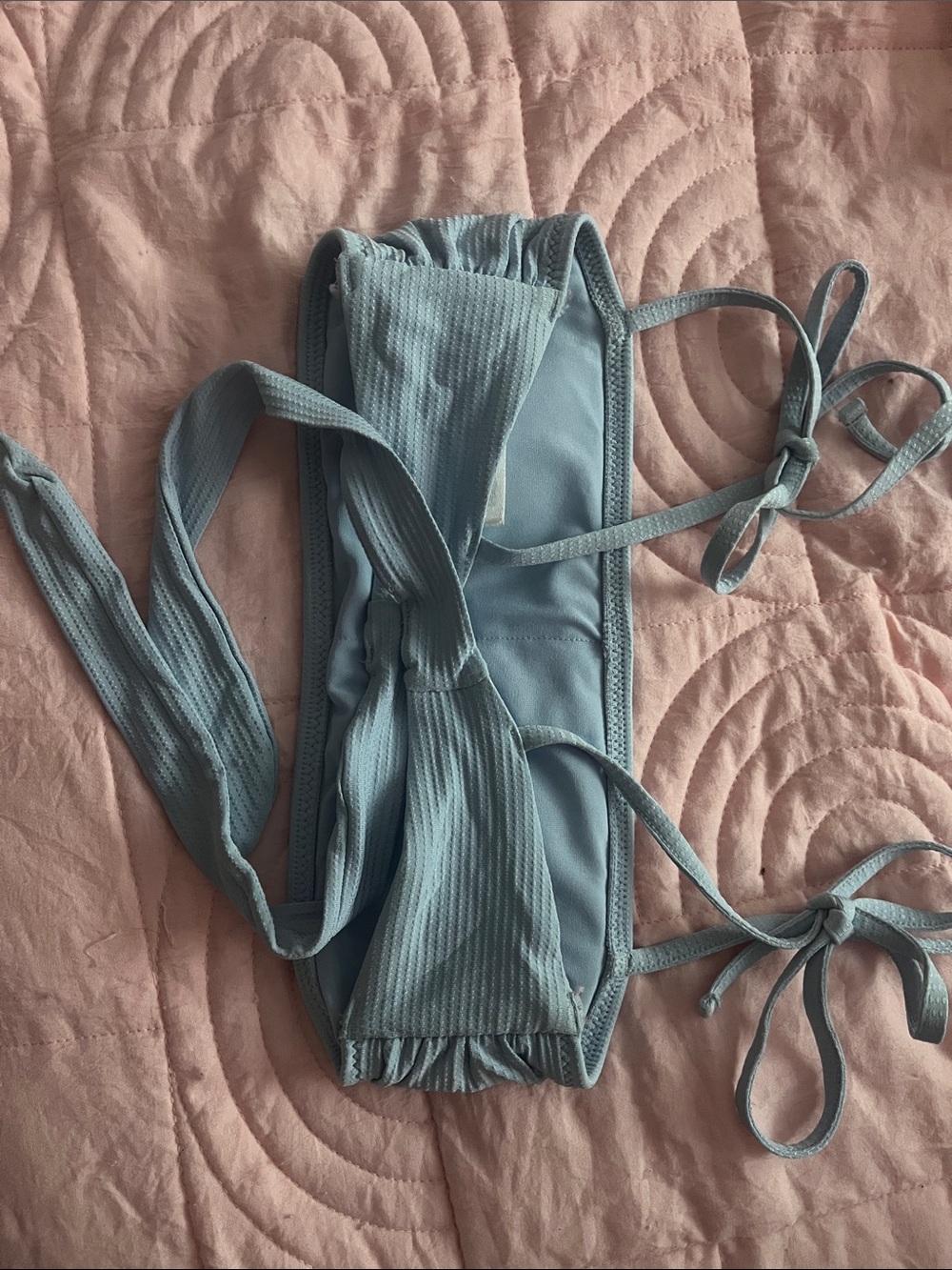 H&M Ribbed Light Blue Bikini Top - Picture 2 of 3